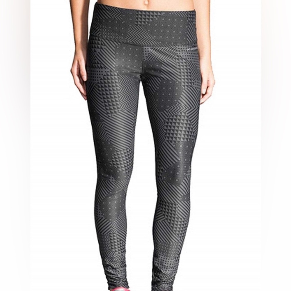 Brooks Geometric Running Leggings Women’s Size Medium